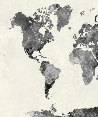 Rolgordijn voor het raam Zwarte continenten
