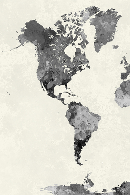 Rolgordijn voor het raam Zwarte continenten