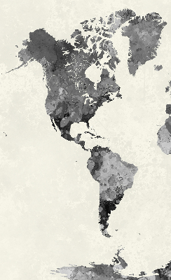 Rolgordijn voor het raam Zwarte continenten
