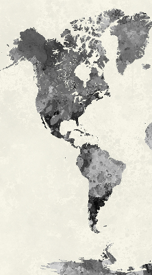 Rolgordijn voor het raam Zwarte continenten