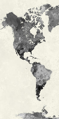 Rolgordijn voor het raam Zwarte continenten