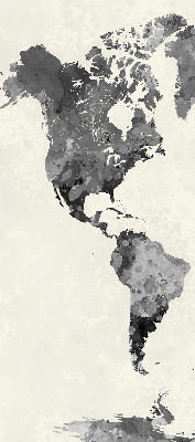 Rolgordijn voor het raam Zwarte continenten