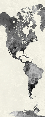 Rolgordijn voor het raam Zwarte continenten