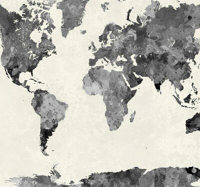 Rolgordijn voor het raam Zwarte continenten