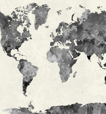 Rolgordijn voor het raam Zwarte continenten