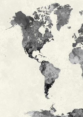 Rolgordijn voor het raam Zwarte continenten
