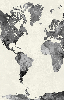 Rolgordijn voor het raam Zwarte continenten