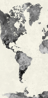 Rolgordijn voor het raam Zwarte continenten