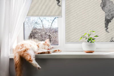 Rolgordijn voor het raam Zwarte continenten