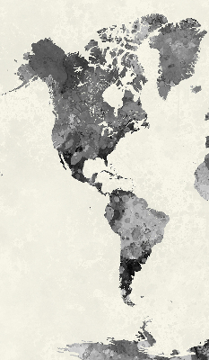 Rolgordijn voor het raam Zwarte continenten
