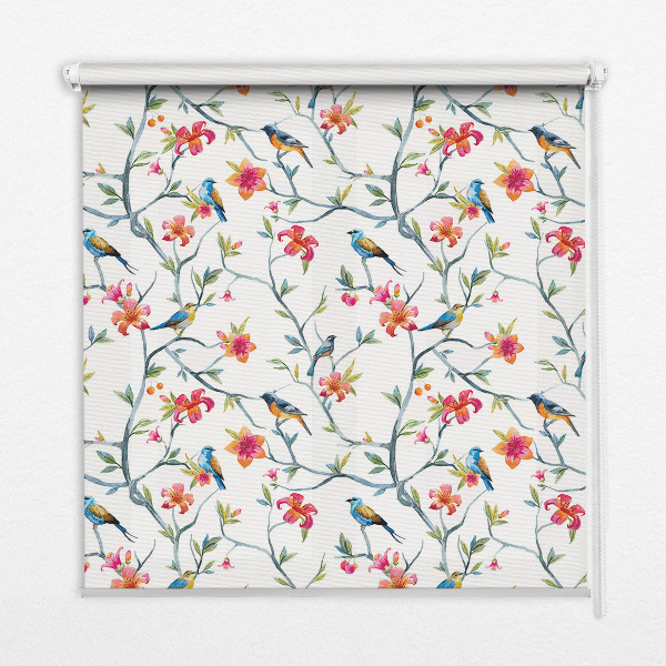 Rolgordijn verduisterend Een vogel op een tak