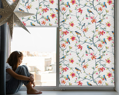 Rolgordijn verduisterend Een vogel op een tak