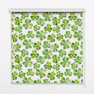 Rolgordijn voor het raam Geluksklaver