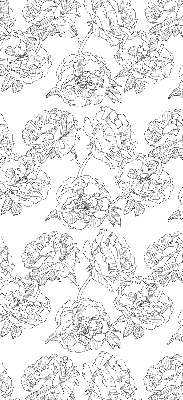 Rolgordijn verduisterend Getekende rozen