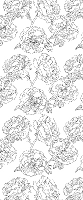 Rolgordijn verduisterend Getekende rozen