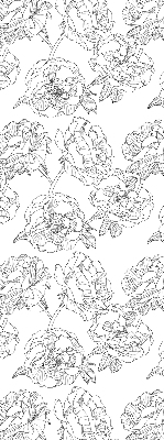 Rolgordijn verduisterend Getekende rozen