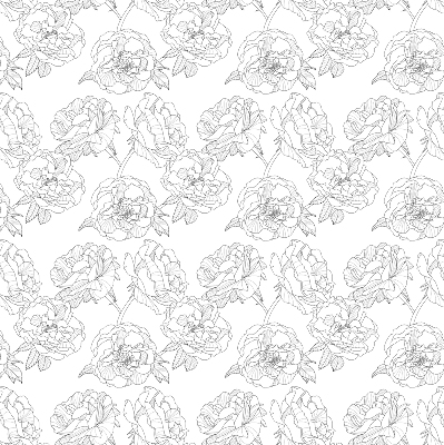 Rolgordijn verduisterend Getekende rozen