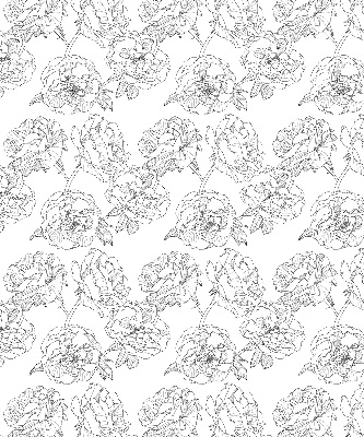 Rolgordijn verduisterend Getekende rozen