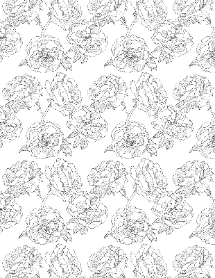 Rolgordijn verduisterend Getekende rozen