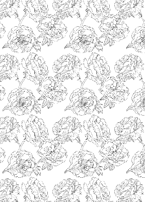 Rolgordijn verduisterend Getekende rozen