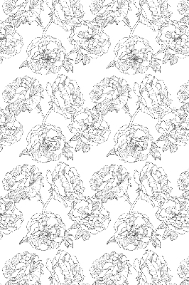 Rolgordijn verduisterend Getekende rozen