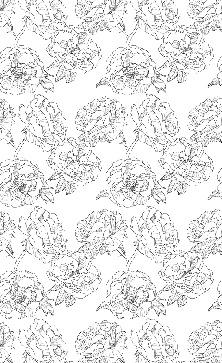 Rolgordijn verduisterend Getekende rozen