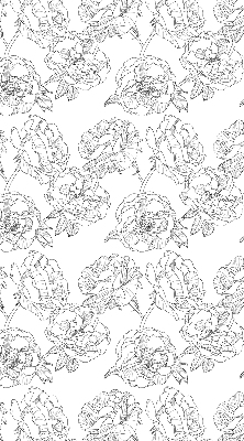 Rolgordijn verduisterend Getekende rozen