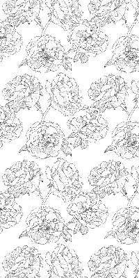 Rolgordijn verduisterend Getekende rozen