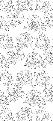 Rolgordijn verduisterend Getekende rozen