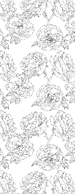 Rolgordijn verduisterend Getekende rozen