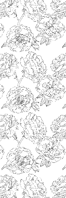 Rolgordijn verduisterend Getekende rozen