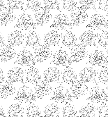 Rolgordijn verduisterend Getekende rozen