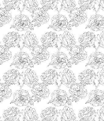 Rolgordijn verduisterend Getekende rozen