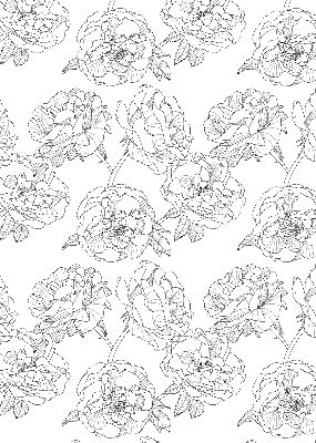 Rolgordijn verduisterend Getekende rozen