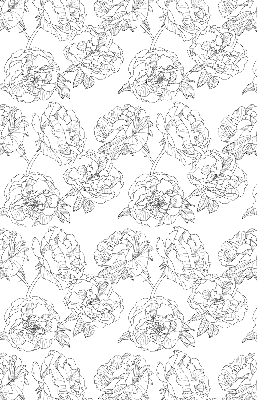 Rolgordijn verduisterend Getekende rozen