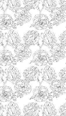 Rolgordijn verduisterend Getekende rozen