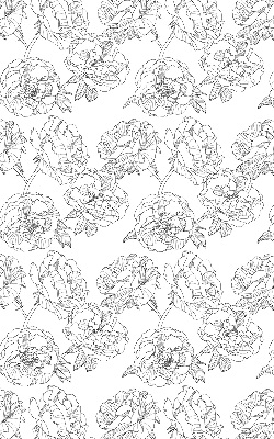 Rolgordijn verduisterend Getekende rozen