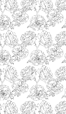 Rolgordijn verduisterend Getekende rozen