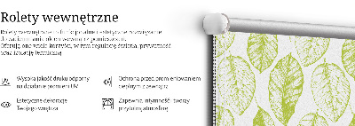 Rolgordijn voor het raam limoenblaadjes