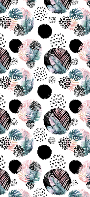 Rolgordijn voor het raam Cirkels en bladeren