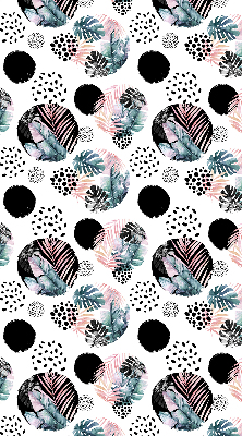 Rolgordijn voor het raam Cirkels en bladeren