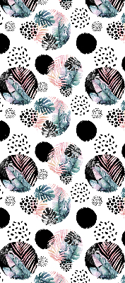 Rolgordijn voor het raam Cirkels en bladeren