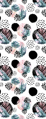 Rolgordijn voor het raam Cirkels en bladeren