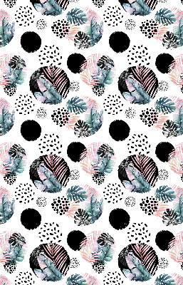 Rolgordijn voor het raam Cirkels en bladeren