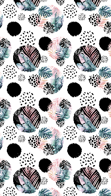 Rolgordijn voor het raam Cirkels en bladeren