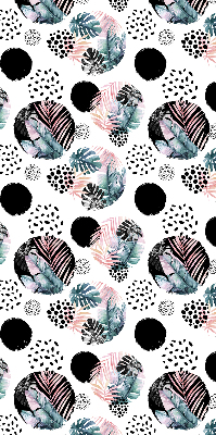 Rolgordijn voor het raam Cirkels en bladeren