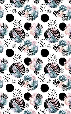 Rolgordijn voor het raam Cirkels en bladeren