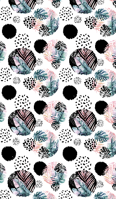 Rolgordijn voor het raam Cirkels en bladeren