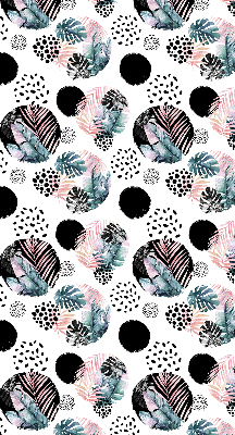 Rolgordijn voor het raam Cirkels en bladeren