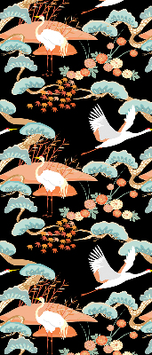 Rolgordijn voor het raam Vliegende reiger